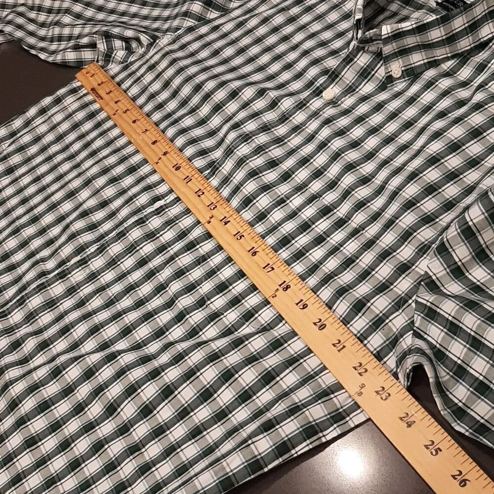 J. Crew Performance Green Checkered Button Down Shirt